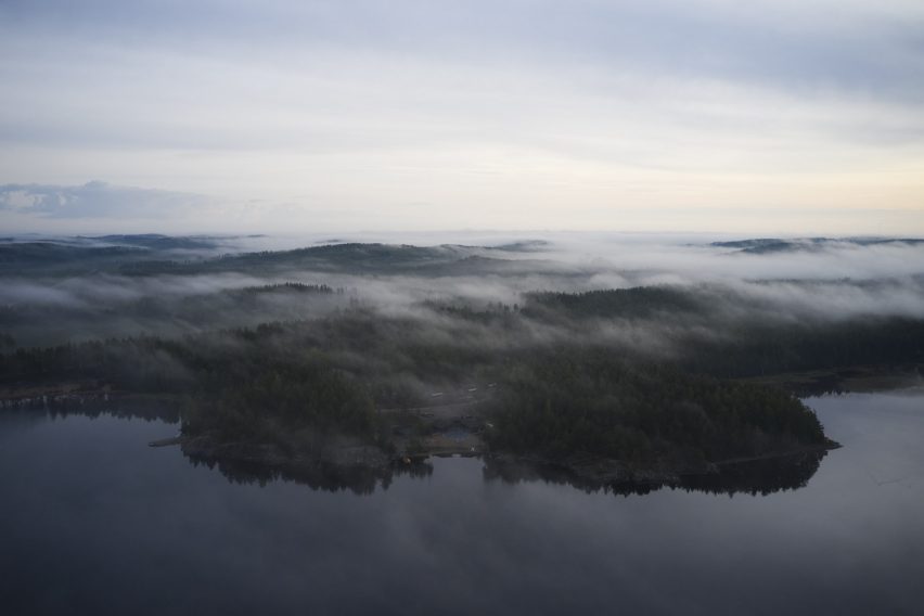 Aerial view of Pistohiekka Resort in Finland by Studio Puisto