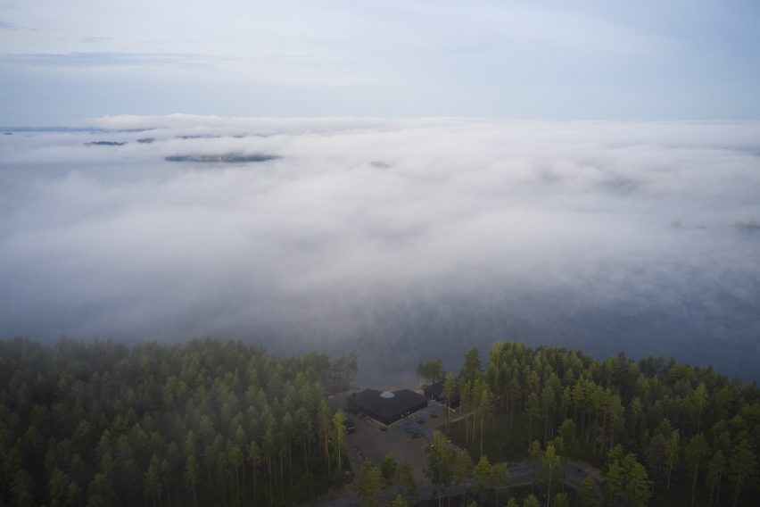 Aerial view of Pistohiekka Resort in Finland by Studio Puisto