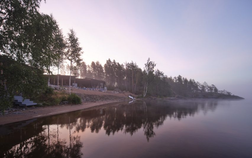 Exterior of Pistohiekka Resort in Finland by Studio Puisto