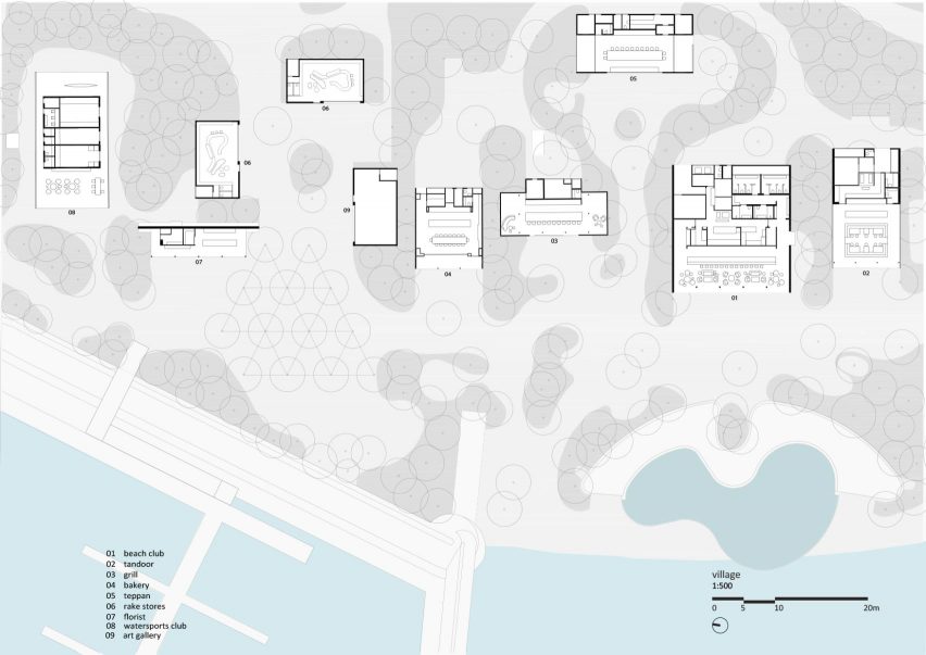 Village floor plan, Patina Maldives by Studio MK27