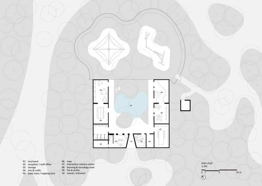 Kid's club floor plan, Patina Maldives by Studio MK27