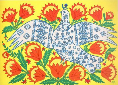 Artwork by Ukrainian folk artist Maria Prymachenko