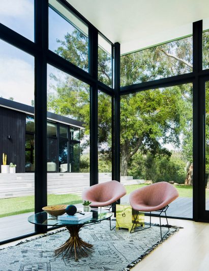 Floor to ceiling glass California home
