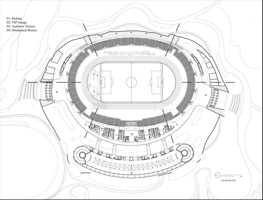 Floor plan of Quzhou Stadium