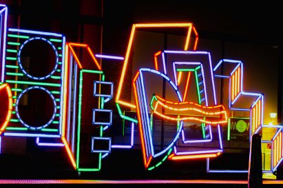 Light installation by Camille Walala