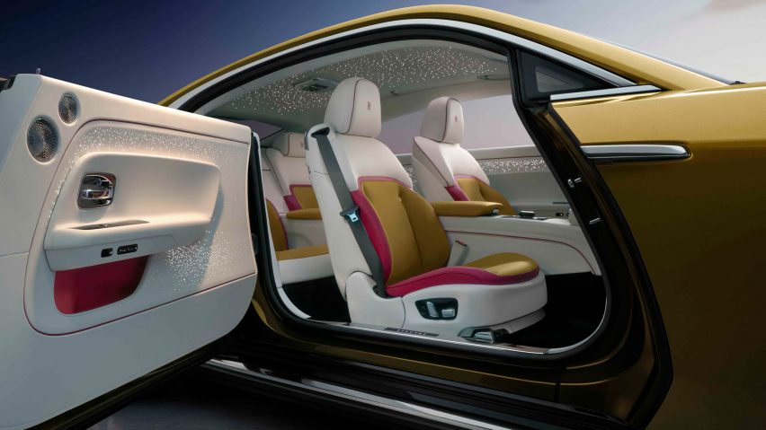 Interior of the Rolls-Royce Spectre with Starlight Doors