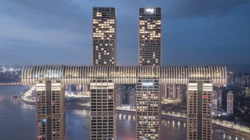 The Crystal skybridge at Raffles City
