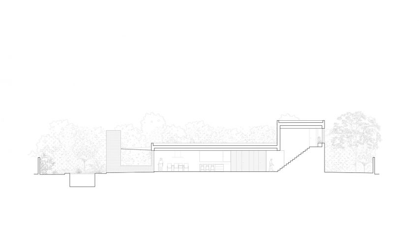 Section drawing of Brick House