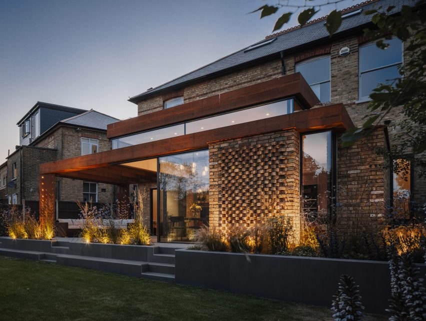 Weathered-steel extension to a south London home by Selencky Parsons