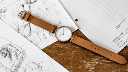 Siza watch with Cauny and blueprints