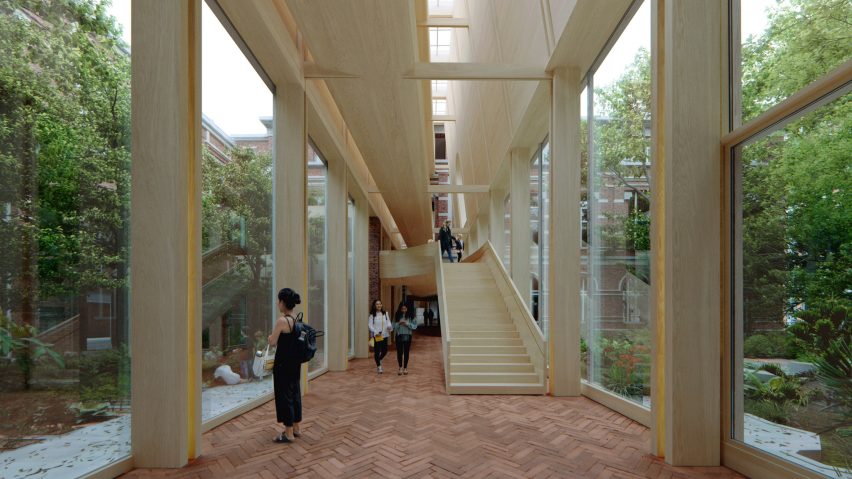 Interior render of the Snøhetta extension at The Natural History Museum of Lille