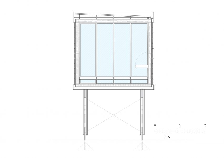 Section of The Hermitage cabin by Llabb