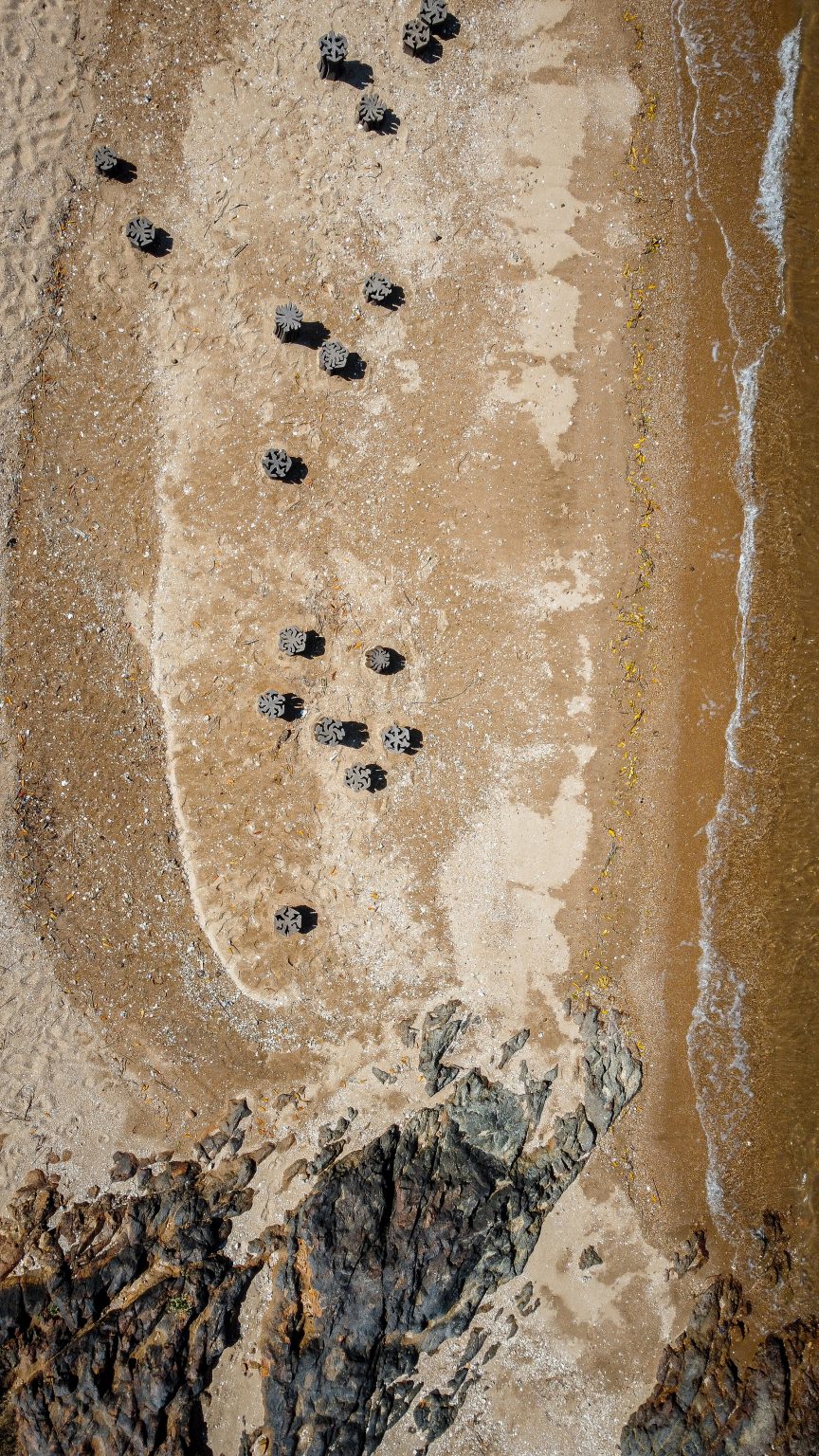 Aerial view of Tidal Stools by Hong Kong University