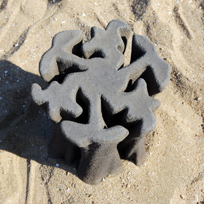 Top of a 3d-printed Tidal Stool by Hong Kong University