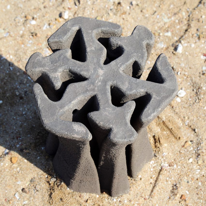 Top of a 3d-printed Tidal Stool by Hong Kong University