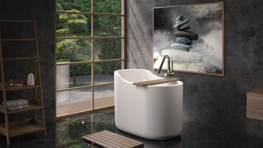 True Ofuro Nano bathtub by Joseph Burnstein for Aquatica
