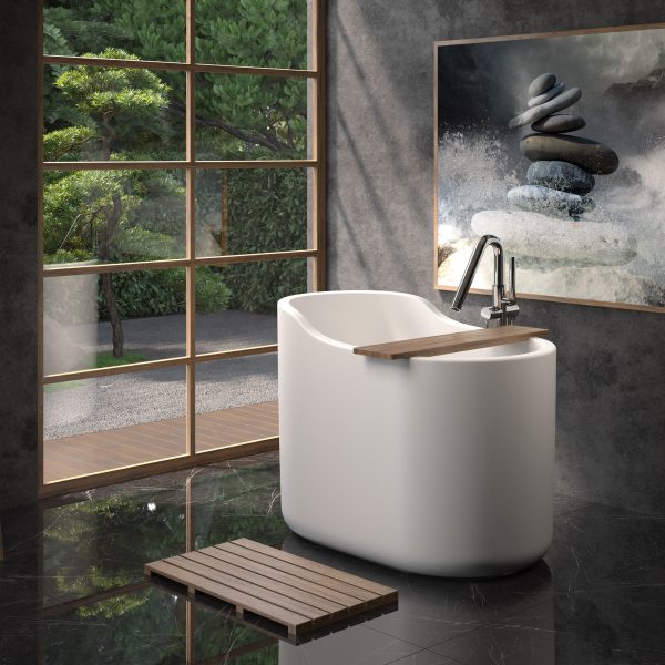 True Ofuro Nano bathtub by Joseph Burnstein for Aquatica
