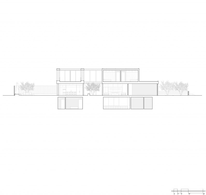 Section, Twentieth house by Woods and Dangaran