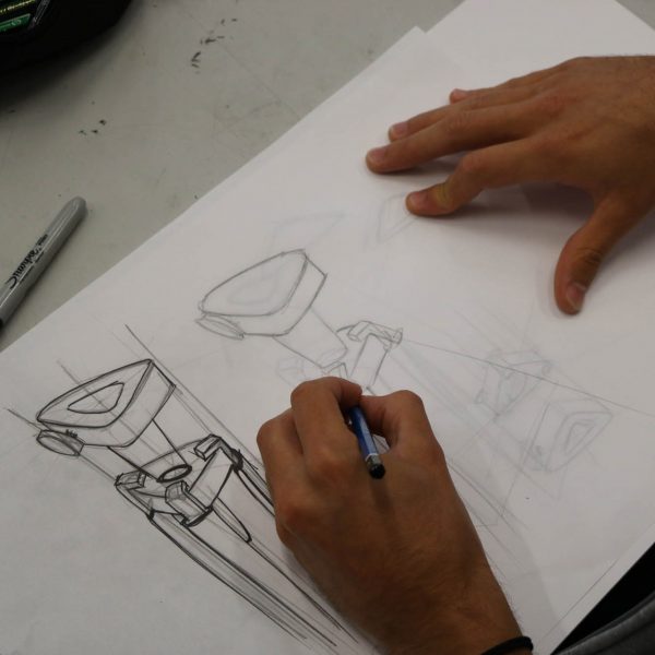 Student drawing for Introduction To Product Design at University of the Arts London