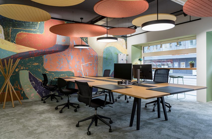 Vertigo Fine ceiling panel by Jeffrey Ibañez for Impact Acoustic