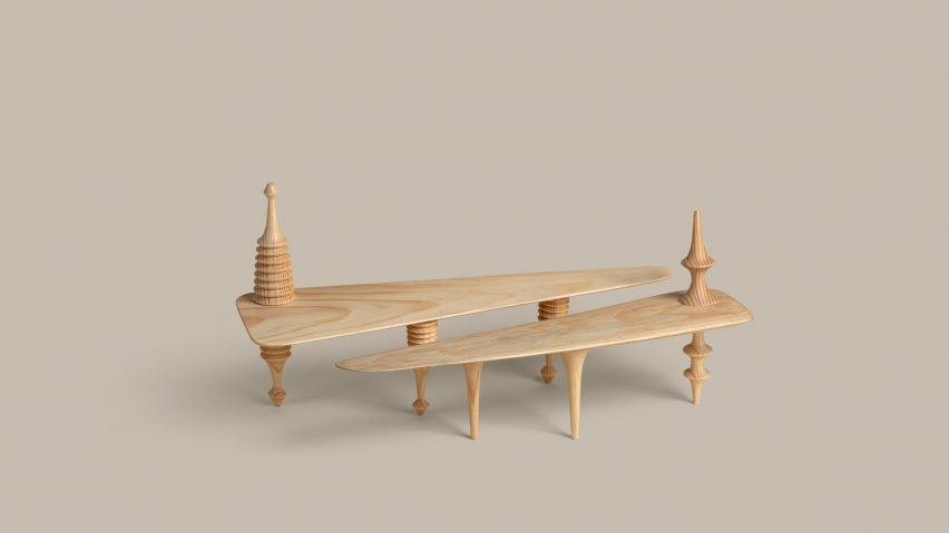 Mexican chair with Brazilian designer collaboration in wood
