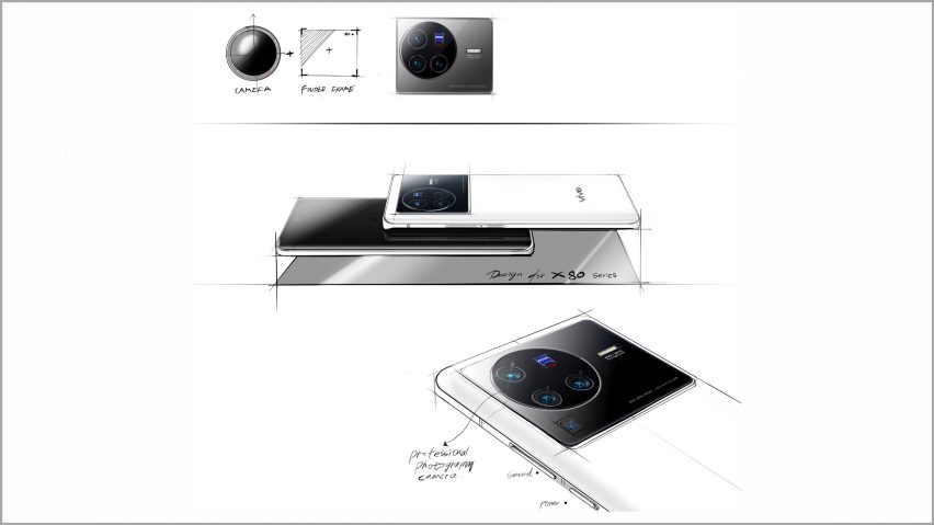 A sketch of Vivo’s X series smartphones