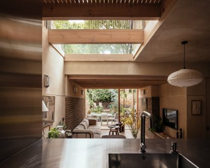 Skylit kitchen of London extension