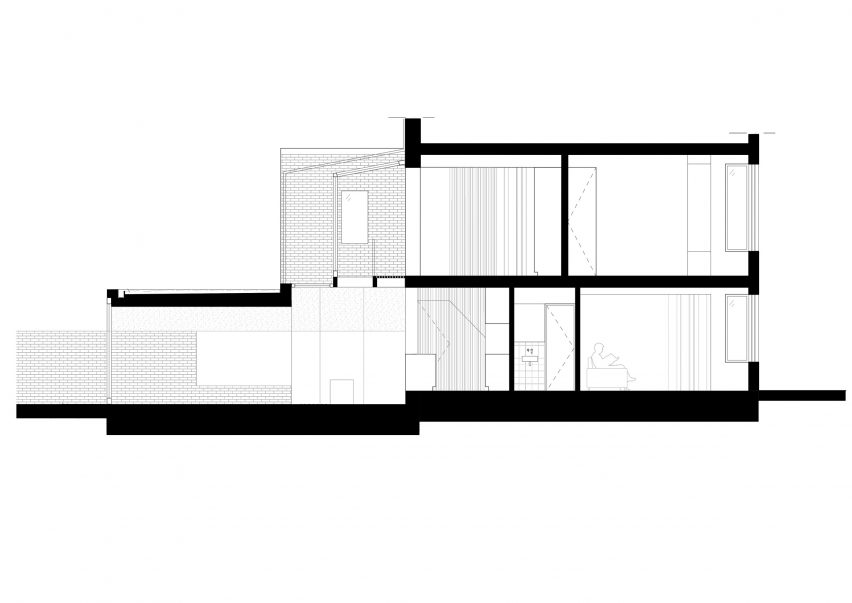 Section of Walled Garden house extension by Nimtim Architects