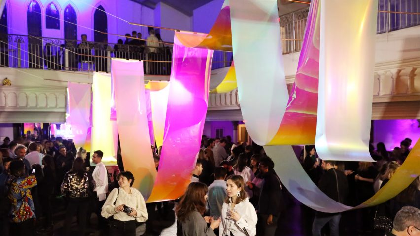 Photo of a suspended installation