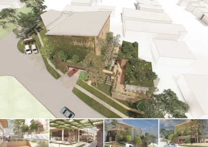 Render of open spaces that have been turned into corridors that promote the native animals