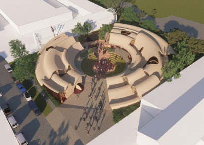 A render of a community hub