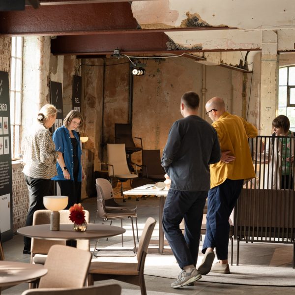 Photo of people in a showroom