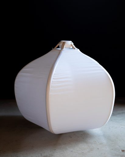 Photograph of an assembled frame as part of the light installation