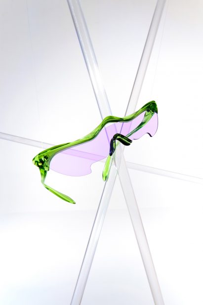 Glasses with purple lenses