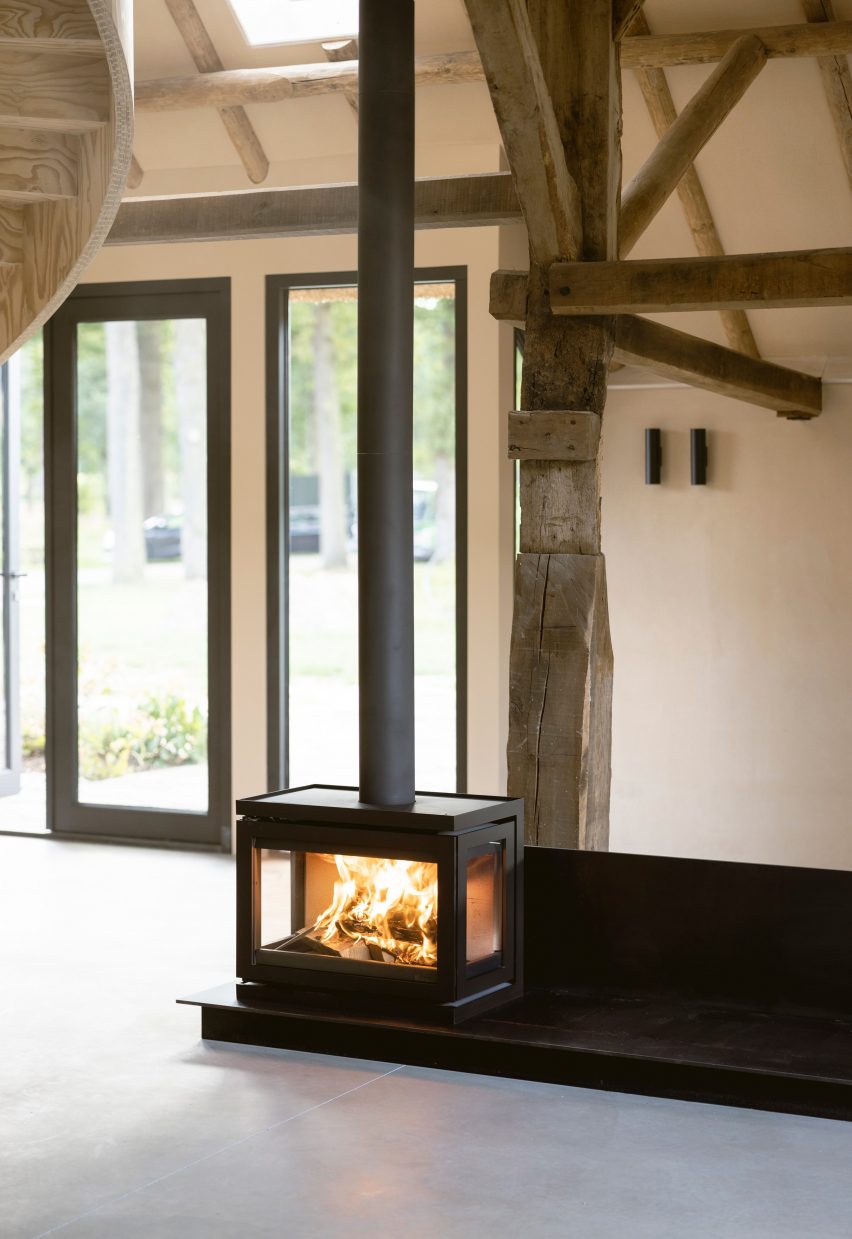 Fireplace in Barn at the Ahof by Julia van Beuningen