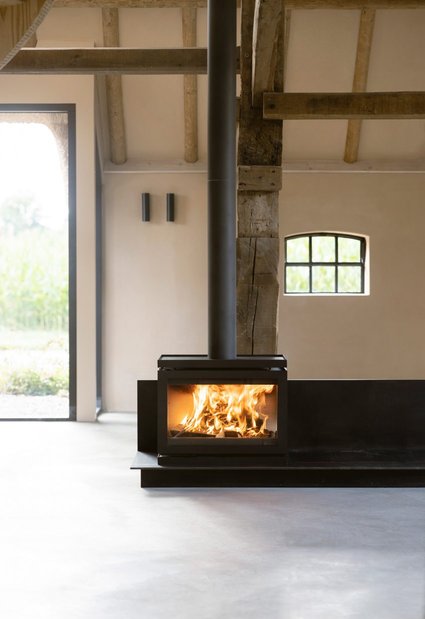 Fireplace in Barn at the Ahof by Julia van Beuningen