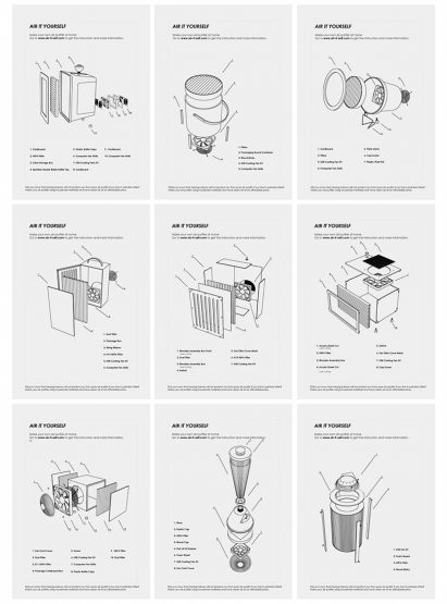Six different versions of air purifier