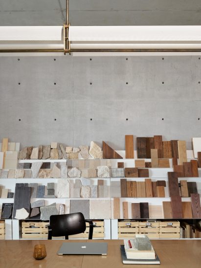 Materials library of Alexander House office by Alexander & Co