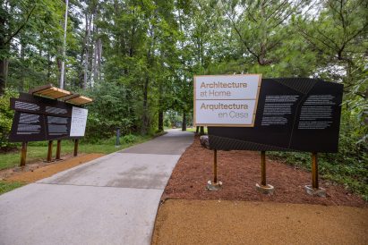 Architecture at Home exhibition signage