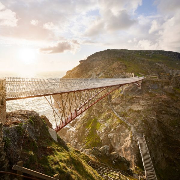 Bridge high above water