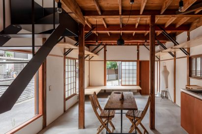Living area in a wooden house