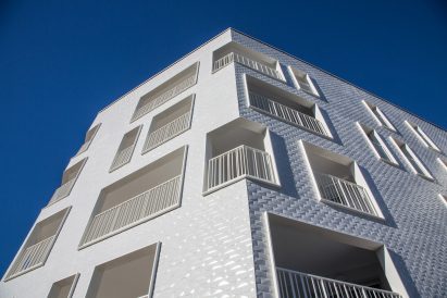 White tiles on La Barquiere in Marseille, France