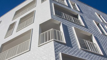 White tiles on La Barquiere in Marseille, France