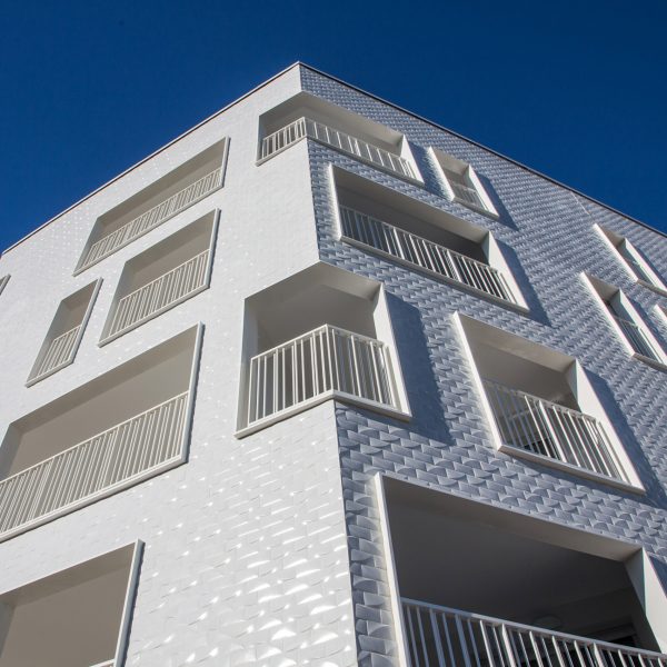 White tiles on La Barquiere in Marseille, France