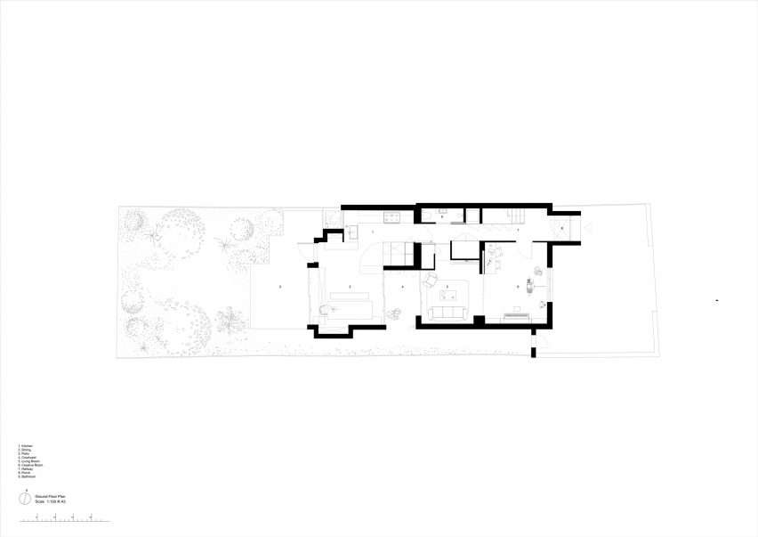 Floor plan of CLT House in London by Unknown Works