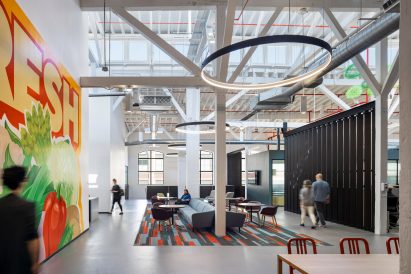 Office for City Harvest with modern lights