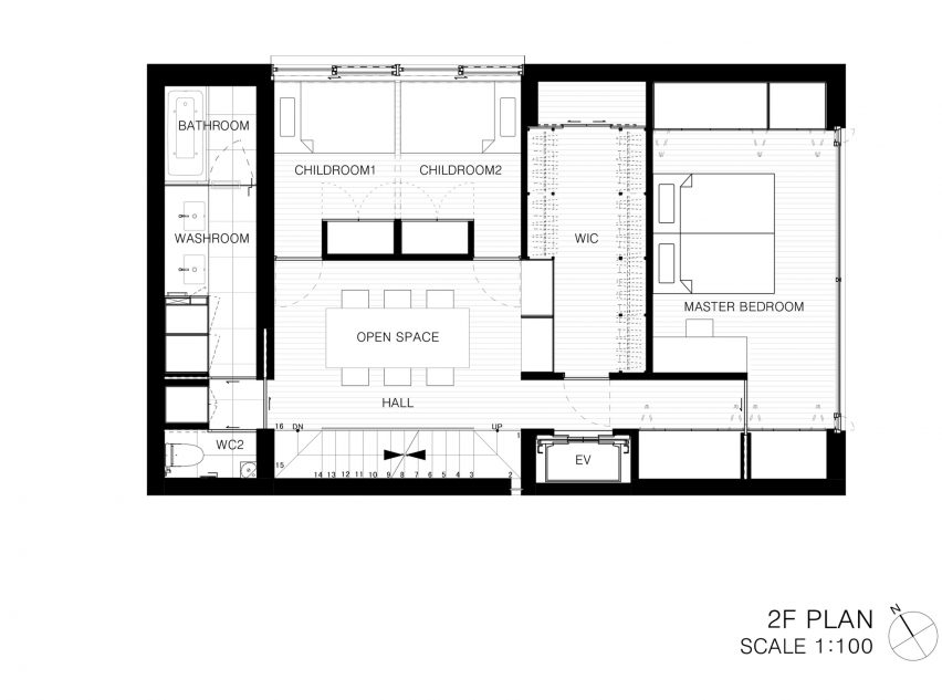 Floor plan of Espirit House in Tokyo by Apollo Architects & Associates
