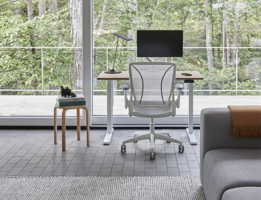 Float table in front of a window