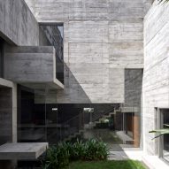 Courtyard of Cut Bend Fold Play house in India by Matharoo Associates