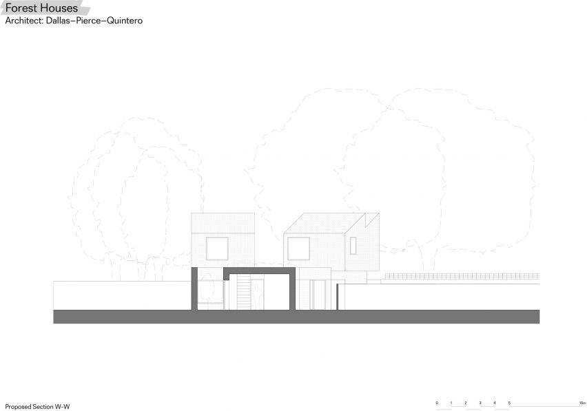 Section of Forest Houses in London by Dallas Pierce Quintero